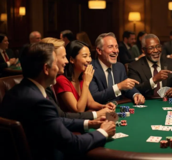 Stół do pokera Texas Hold'em podczas eventu mobilnego