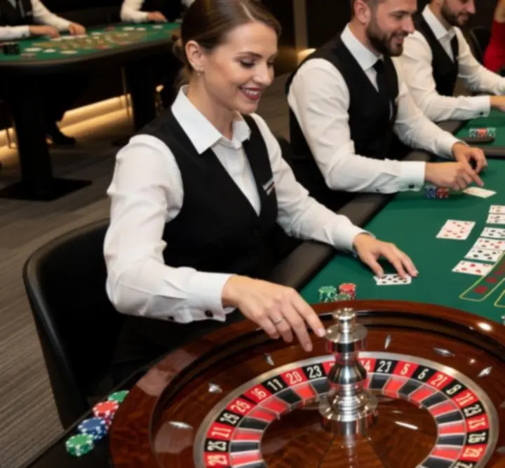 Gra w pokera, ruletkę i blackjacka podczas imprezy firmowej